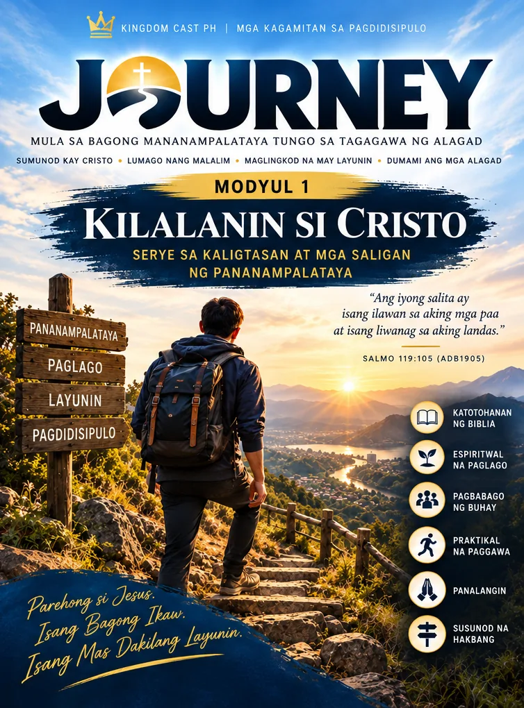 JOURNEY Modyul 1 Tagalog cover artwork, titled Kilalanin si Cristo